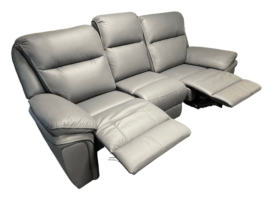 Valarie Leather Sofa 3,2 or 1 Seater Recliner In Grey,Black or Brown