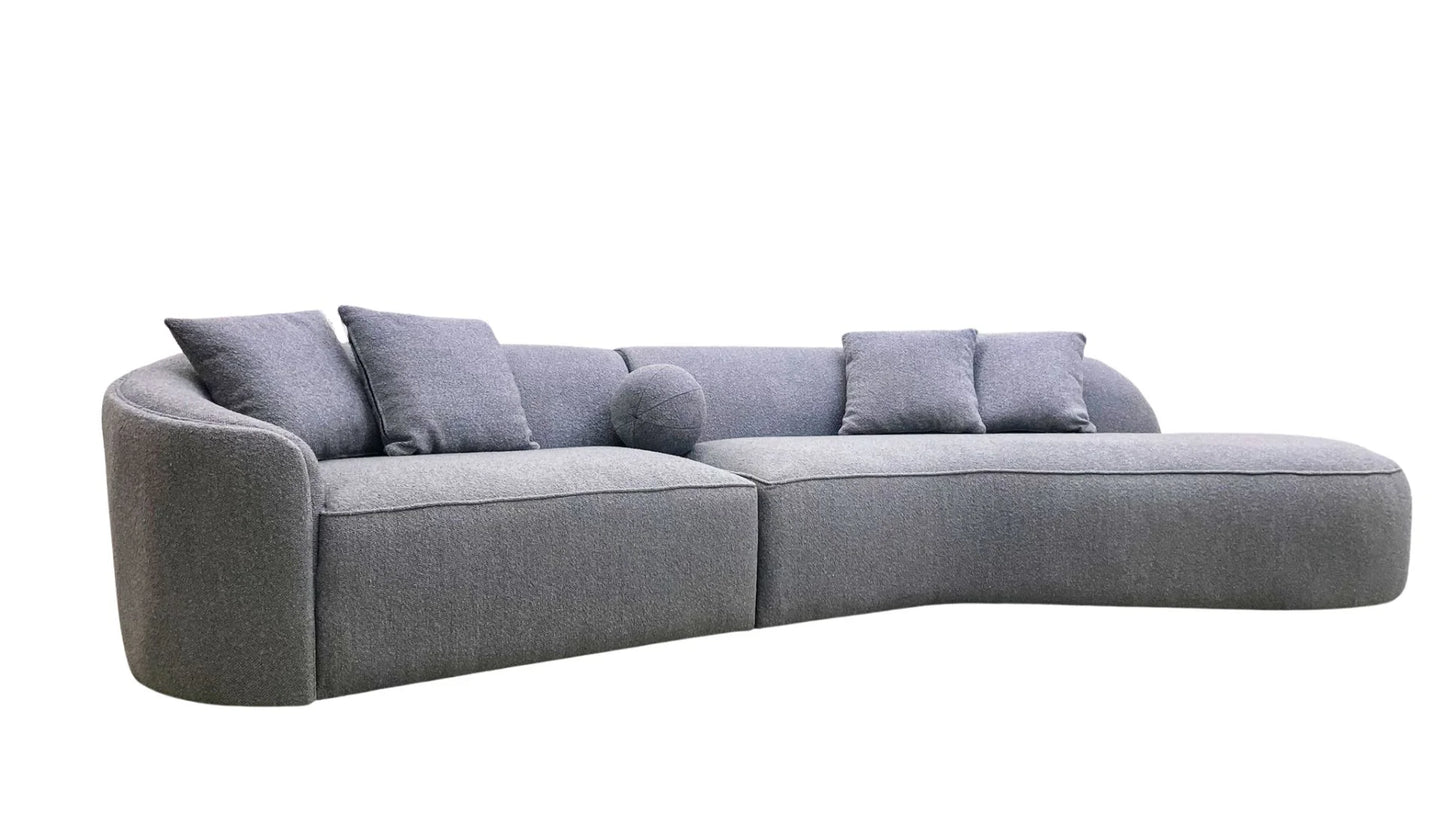 The Pebble Boucle Sofa - Grey