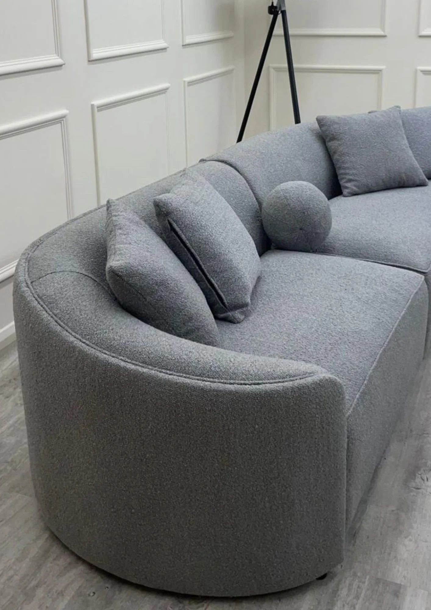 The Pebble Boucle Sofa - Grey