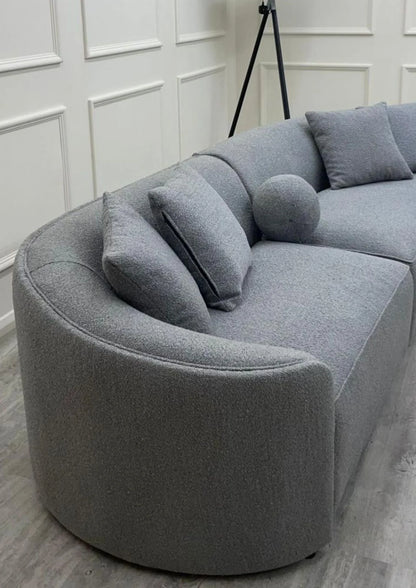 The Pebble Boucle Sofa - Grey