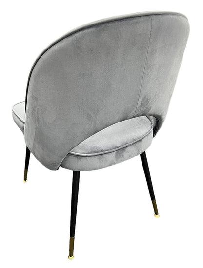 Venice Grey Velvet Dining Chair