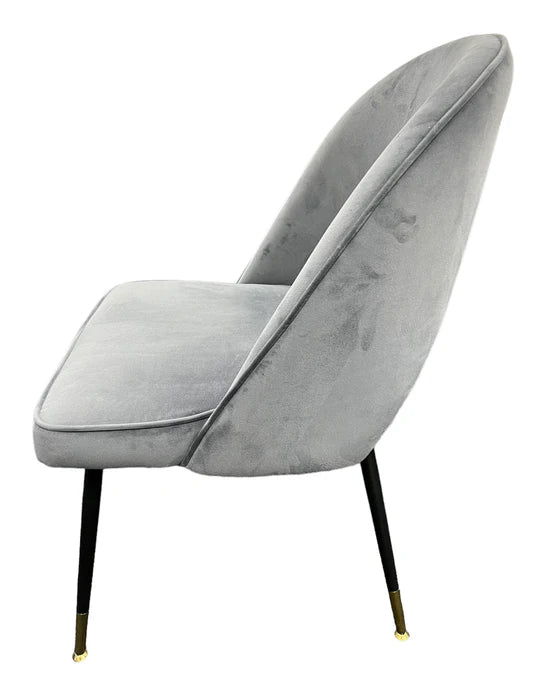 Venice Grey Velvet Dining Chair