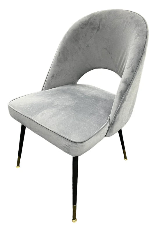 Venice Grey Velvet Dining Chair