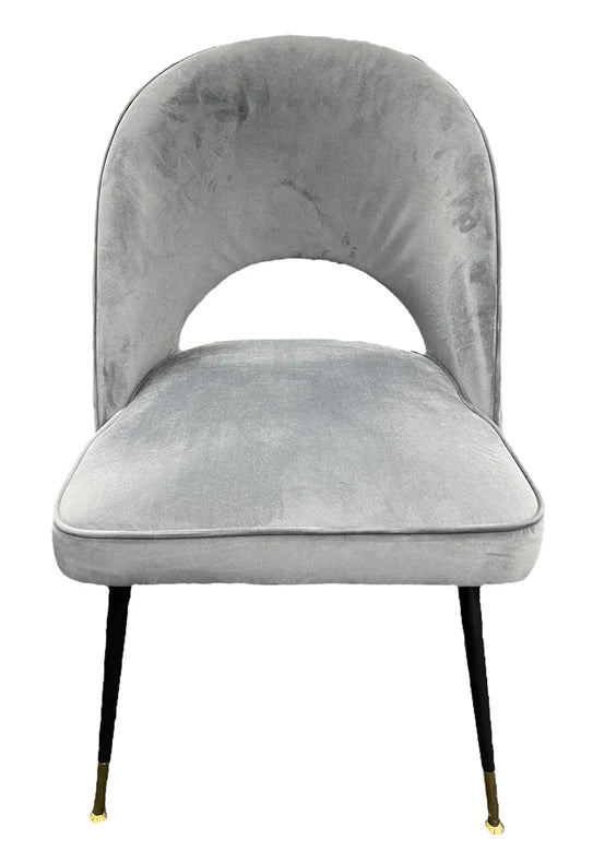 Venice Grey Velvet Dining Chair