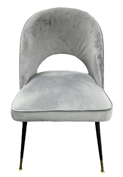 Venice Grey Velvet Dining Chair