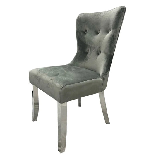 Bentley Dark Grey Velvet Dining Chair