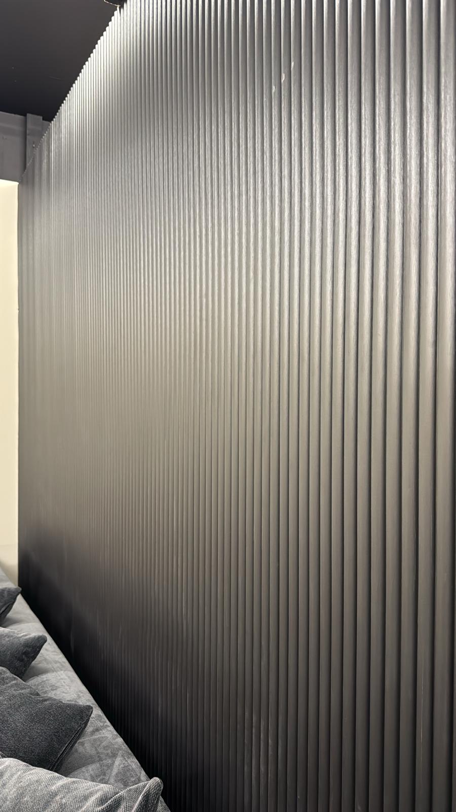 Decorative Fluted Wall Panels - Metallic Silver