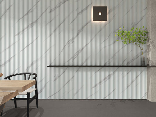 White & Grey Marble Effect ( WPC Wall Panel )