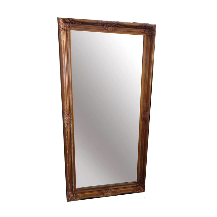 Gold Bevel Romana Wooden Frame Mirror In 3 Sizes