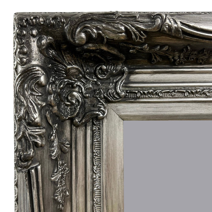 Grey Bevel Romana Mirror Wooden Frame In 2 Sizes