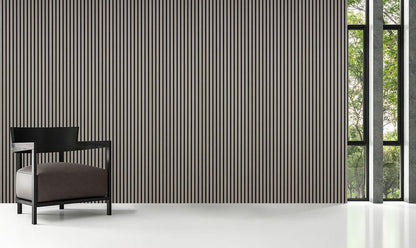 Acoustic Slat Wall Panel 2.4m x 0.6m – Grey - MyForeverFurnishings