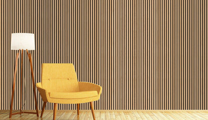 Acoustic Slat Wall Panel 2.4m x 0.6m – Oak - MyForeverFurnishings