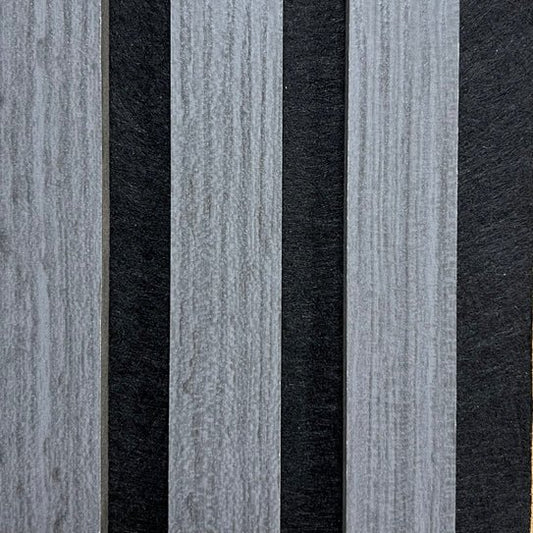 Acoustic Slatted Wall Panel - Dark Grey 2.4m x 0.6m (4 Pieces) - MyForeverFurnishings