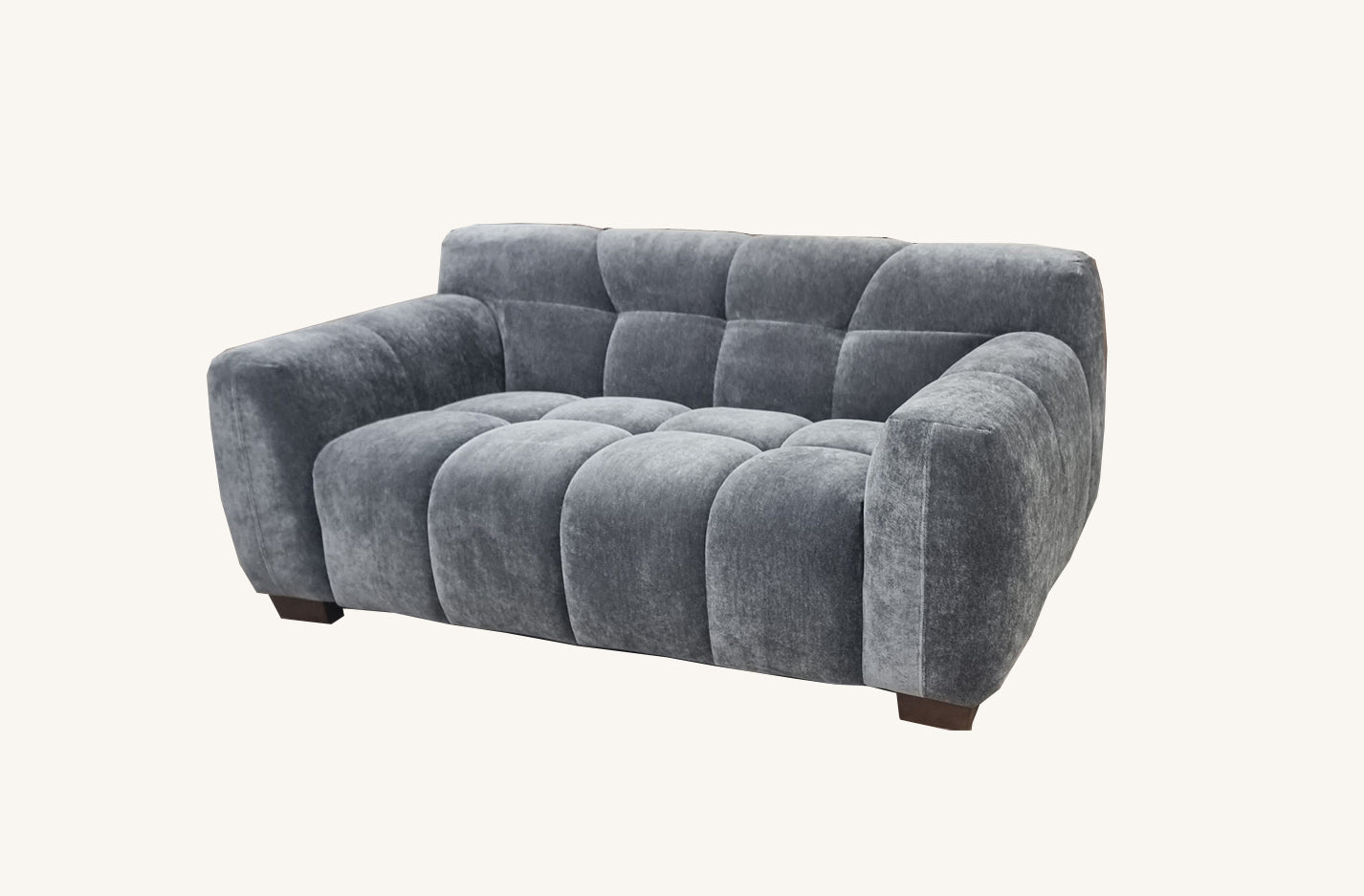 Aluxo Harlem Sofa Range in Steel Velvet - MyForeverFurnishings