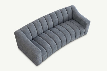 Astoria 3 Seater Sofa in Iron Boucle Fabric - MyForeverFurnishings