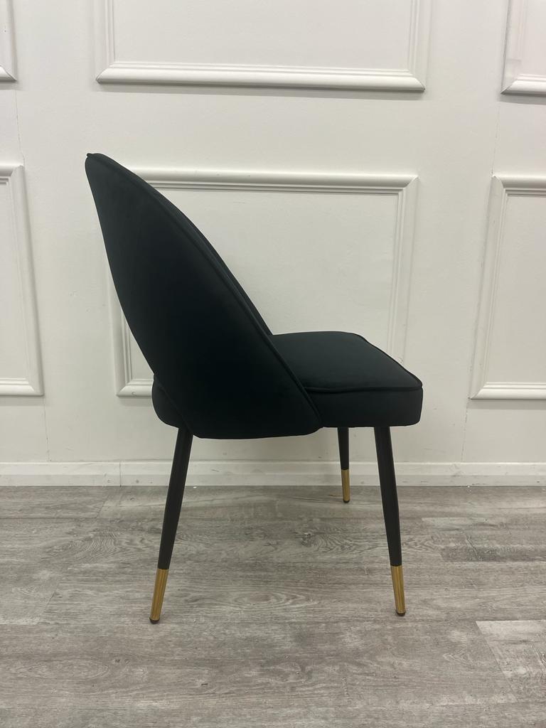 Astra Black Velvet Dining Chair - MyForeverFurnishings