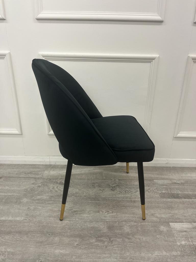 Astra Black Velvet Dining Chair - MyForeverFurnishings