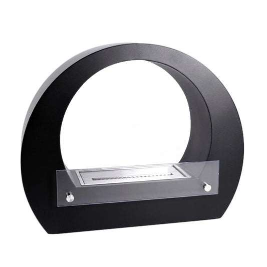 Round Bio Fireplace - Black - My Forever Furnishings