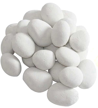 Ceramics Pebbles White - 24 Pieces