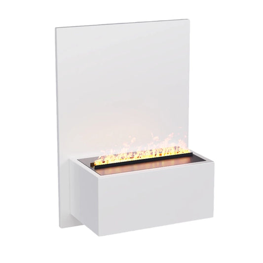 Brekke - White - Wall-mounted Steam Fireplace - My Forever Furnishings