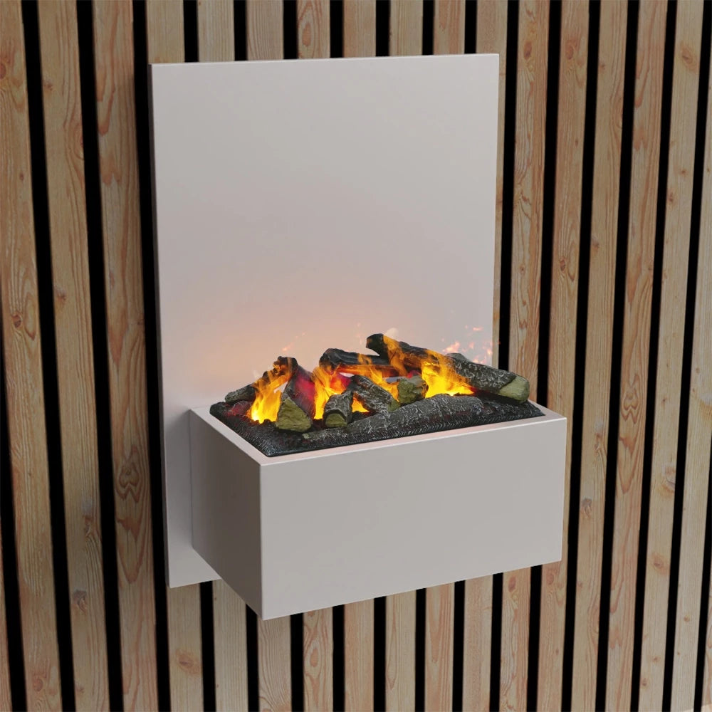 Brekke - White - Wall-mounted Steam Fireplace