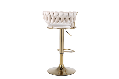 Camelia Cream & Gold Bar Stool