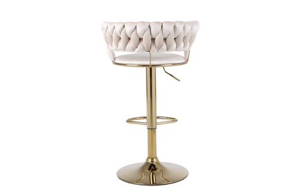 Camelia Cream & Gold Bar Stool