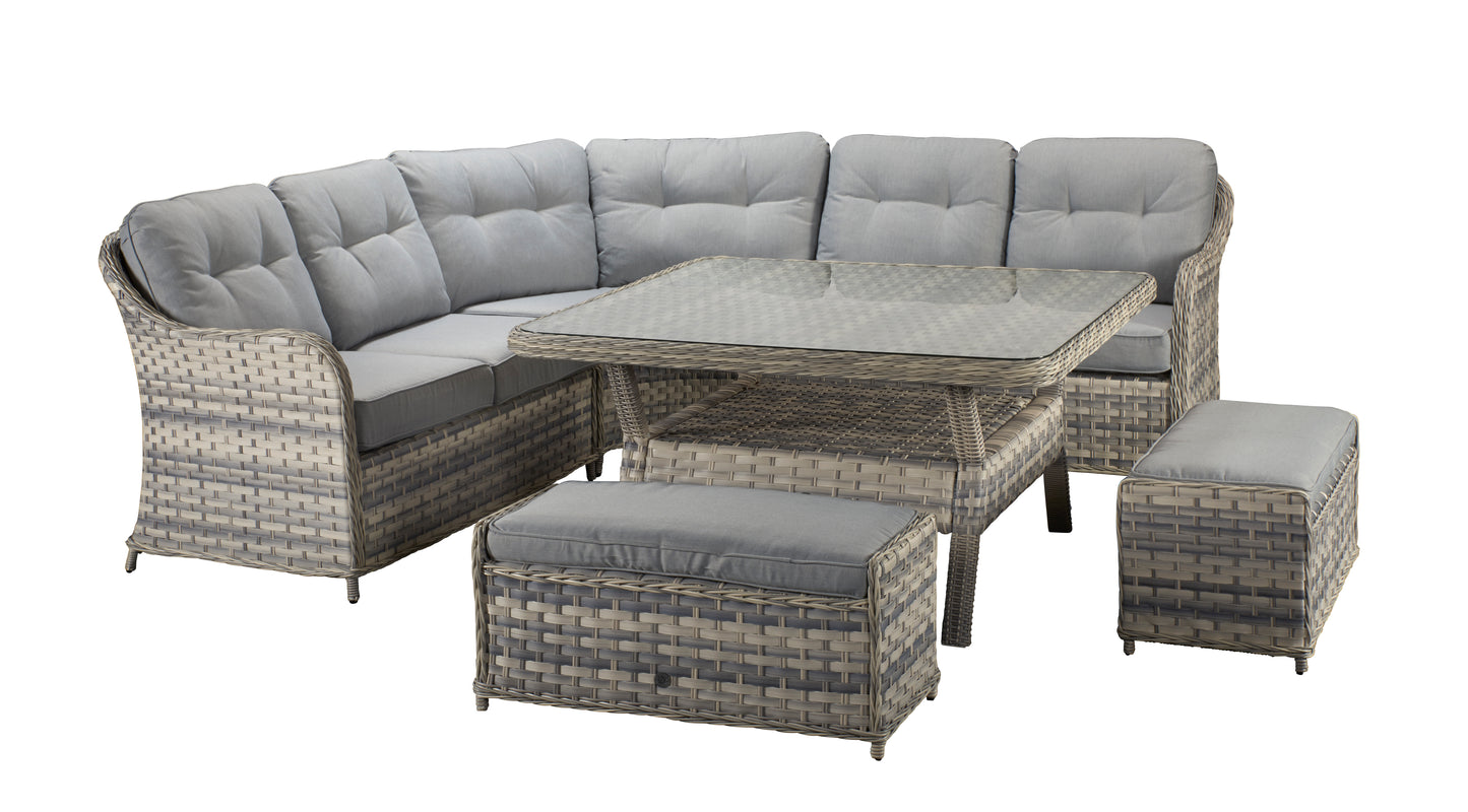 Constance Rattan Large Corner With Dining Table