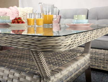 Constance Rattan Large Corner With Dining Table