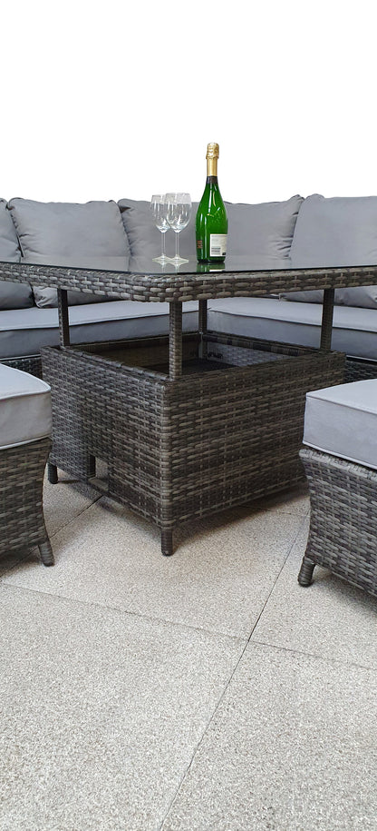 Francesca Corner Rattan Dining Set