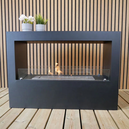 Lansing Tunnel Bioethanol Fireplace - Black