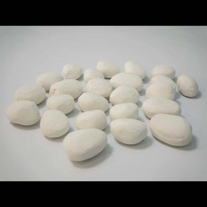 Ceramics Pebbles White - 24 Pieces