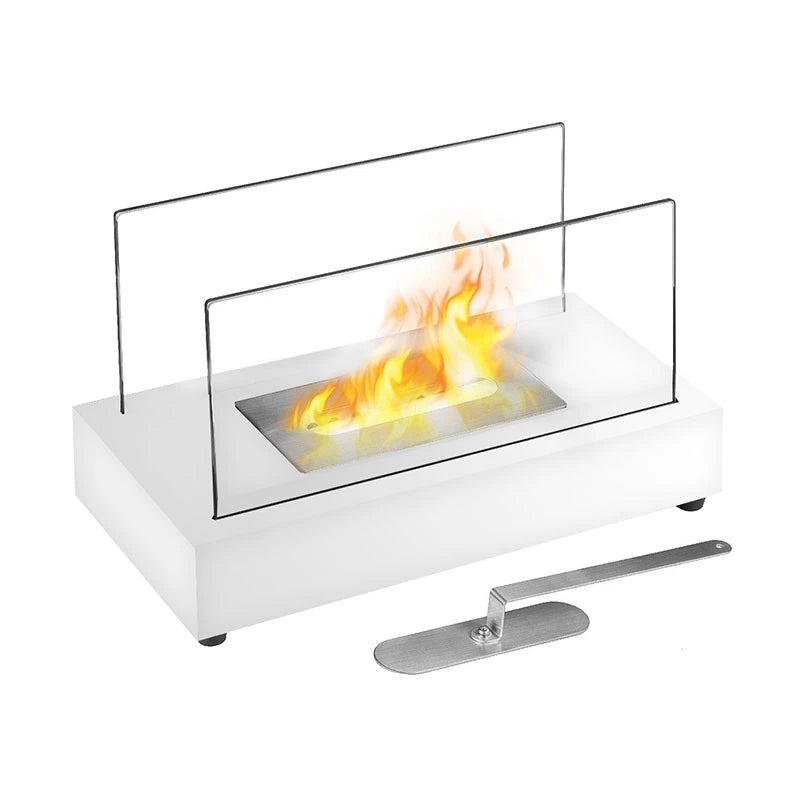 Lambeth White - Tabletop Bio Fireplace