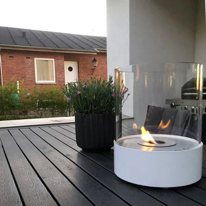 Southwark White - Round Tabletop Bioethanol Fireplace