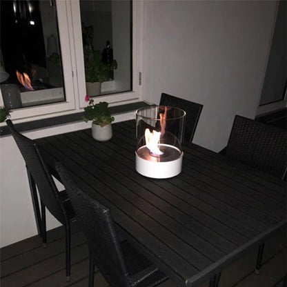 Southwark White - Round Tabletop Bioethanol Fireplace