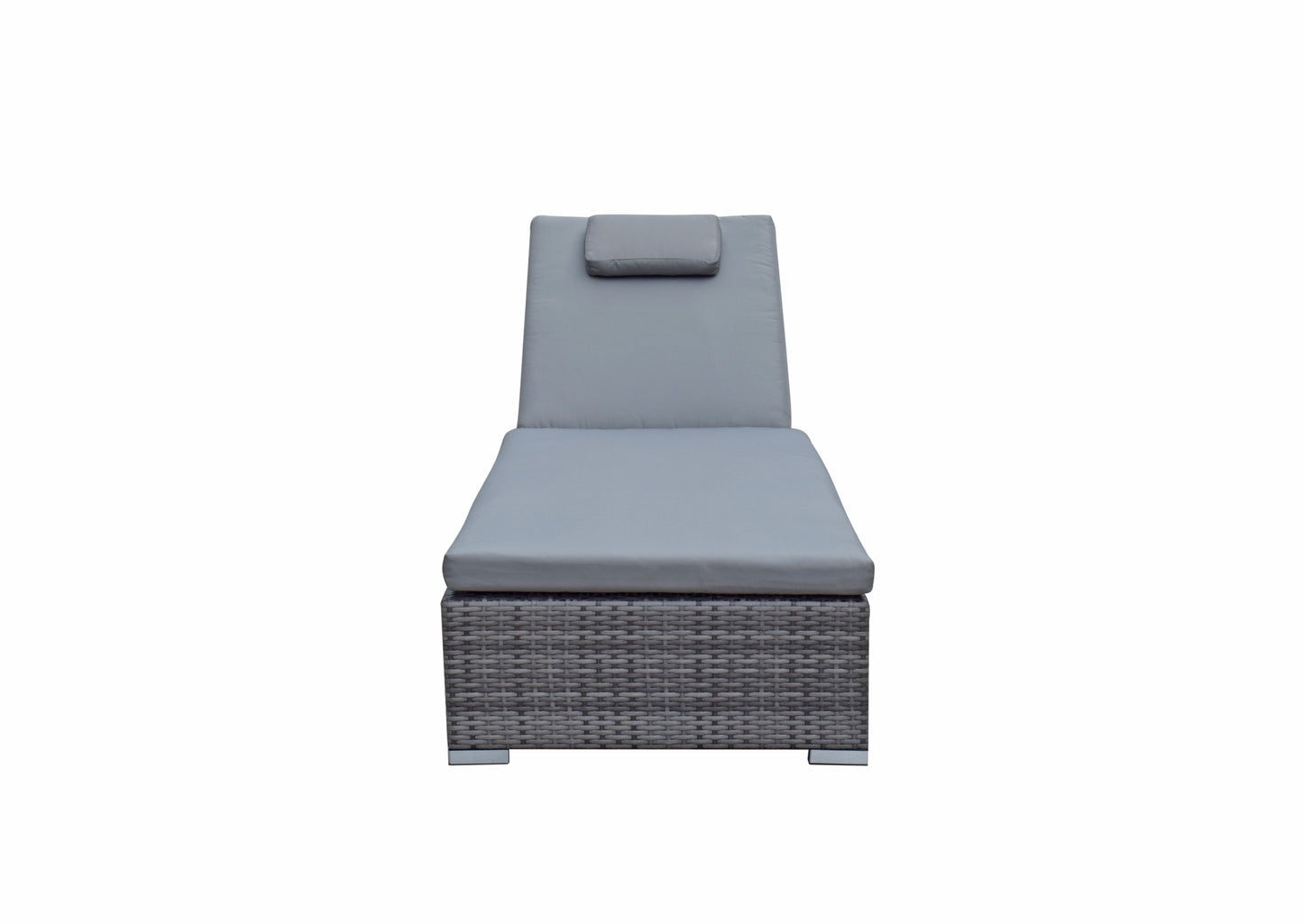 Jessica Pair of Rattan Sun loungers Grey