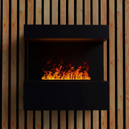 Late Black Wall-mounted Water Vapor Fireplace