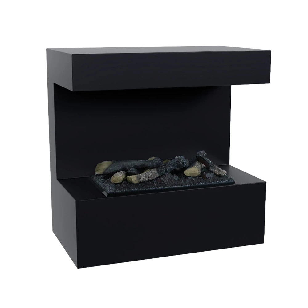 Late Black Wall-mounted Water Vapor Fireplace