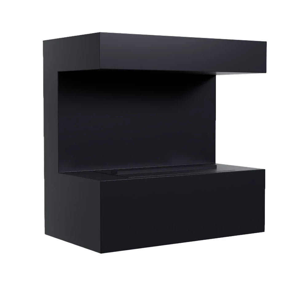 Late Black Wall-mounted Water Vapor Fireplace