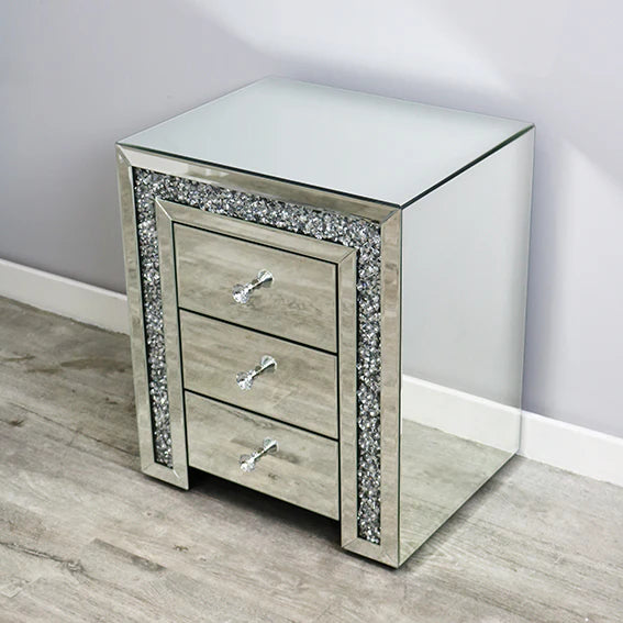 Mocka 3 Drawer Bedside Cabinet