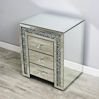 Mocka 3 Drawer Bedside Cabinet