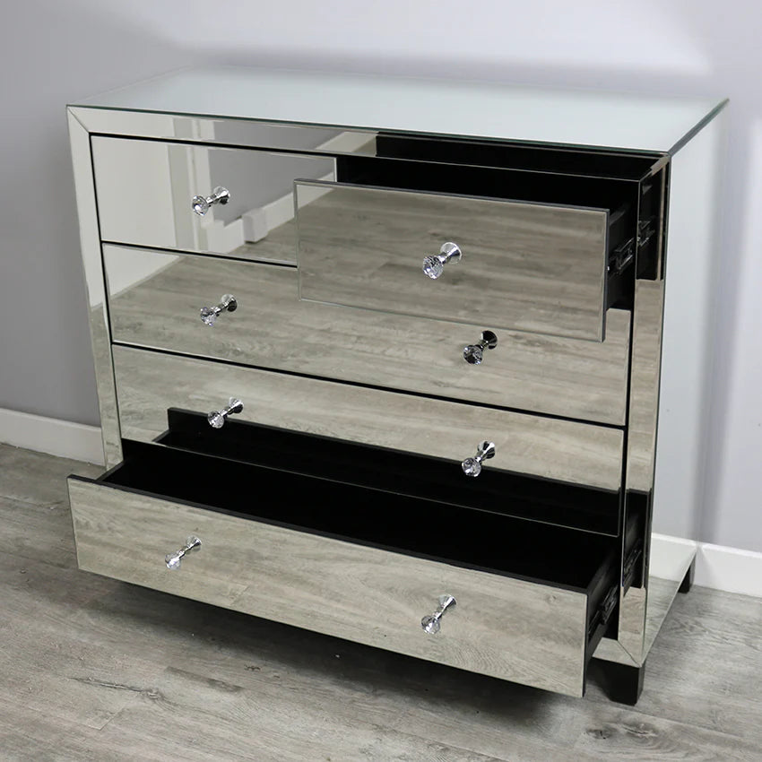 Simply Mirror 5 Drawer Chest