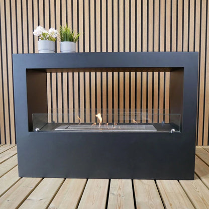 Lansing Tunnel Bioethanol Fireplace - Black