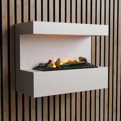 Steinsdal - White - Wall-Mounted Vapor Fireplace