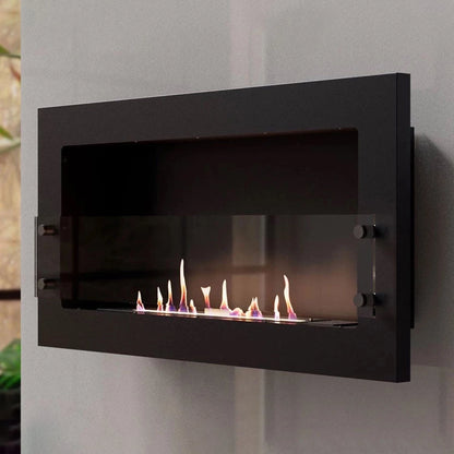 Texas Black - Wall Mounted Bioethanol Fireplace