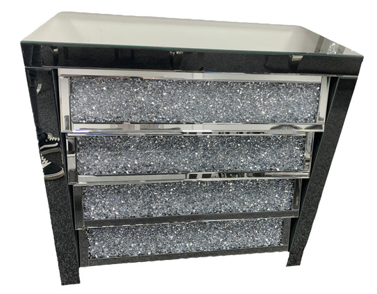 Roma Crushed Diamond 4 Drawer Chest