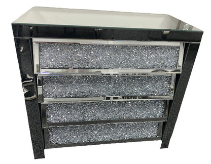 Roma Crushed Diamond 4 Drawer Chest