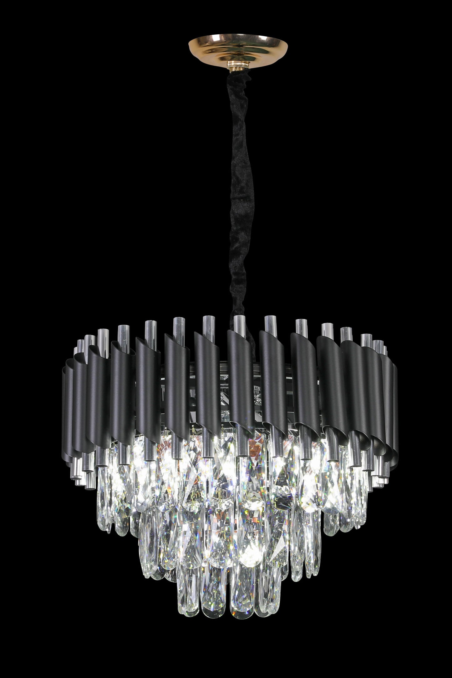 Small Black Silver Light/Chandelier