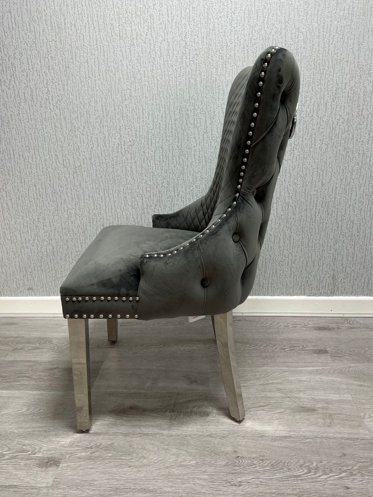 Victoria Dark Grey Ring Knocker Chair