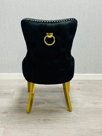 Victoria Black Ring Knocker Chair